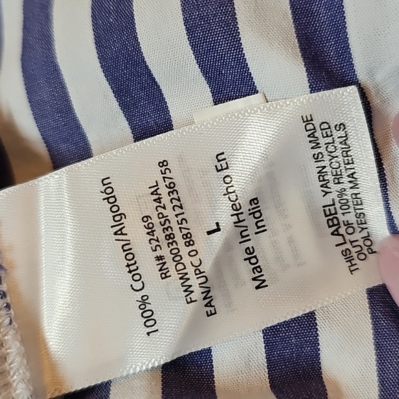 NWT FREE ASSEMBLY STRIPED LONG SLEEVE BELTED BUTTON-UP SHIRT DRESS - Picture 14 of 15